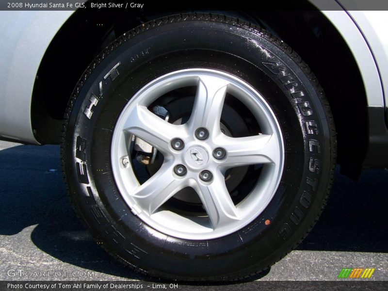 Bright Silver / Gray 2008 Hyundai Santa Fe GLS