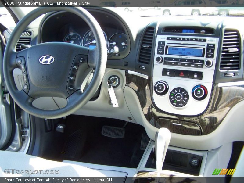Bright Silver / Gray 2008 Hyundai Santa Fe GLS