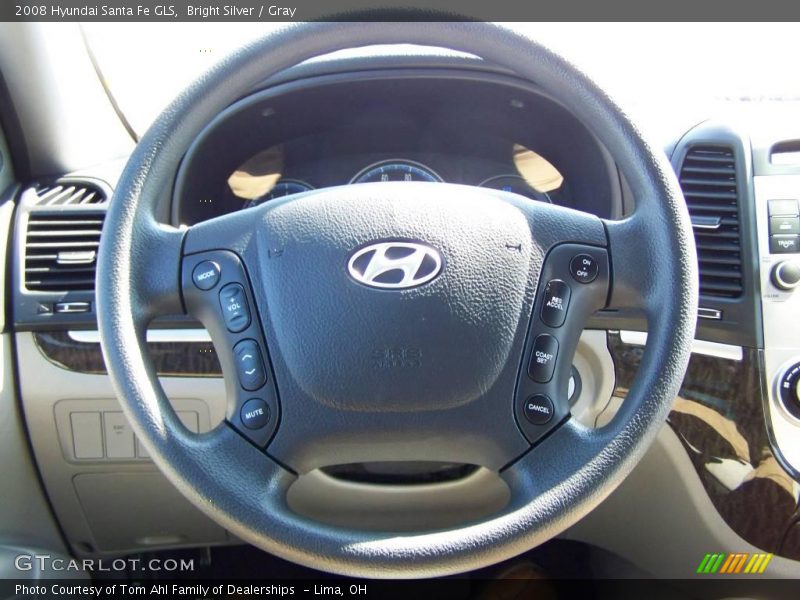 Bright Silver / Gray 2008 Hyundai Santa Fe GLS