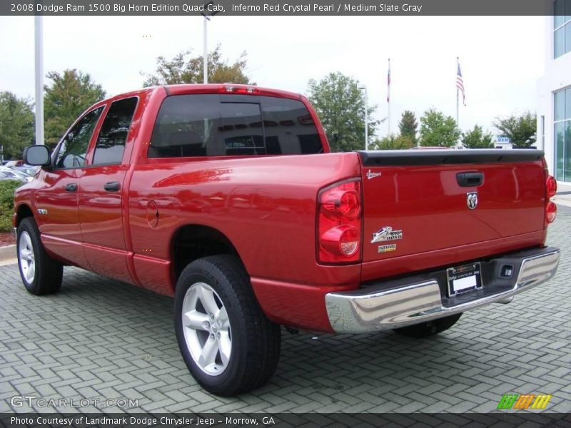Inferno Red Crystal Pearl / Medium Slate Gray 2008 Dodge Ram 1500 Big Horn Edition Quad Cab