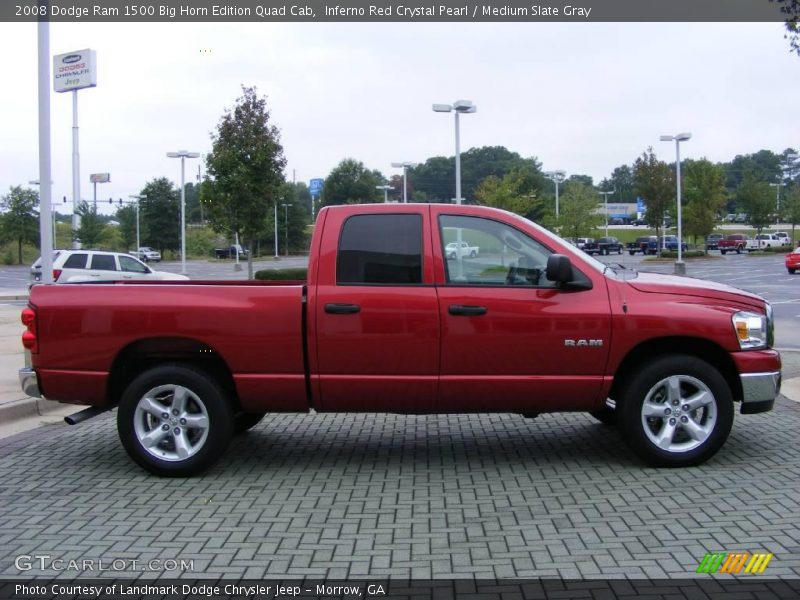 Inferno Red Crystal Pearl / Medium Slate Gray 2008 Dodge Ram 1500 Big Horn Edition Quad Cab