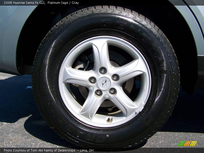 Platinum Sage / Gray 2008 Hyundai Santa Fe GLS