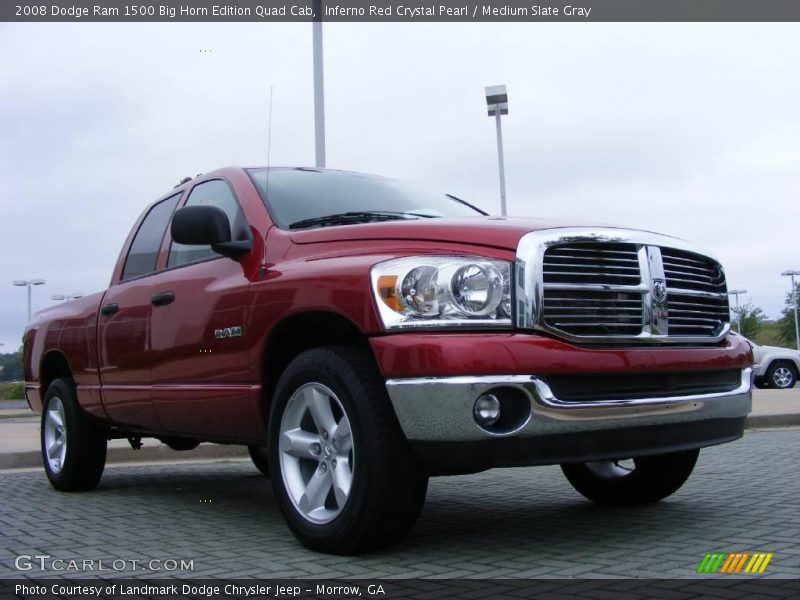 Inferno Red Crystal Pearl / Medium Slate Gray 2008 Dodge Ram 1500 Big Horn Edition Quad Cab