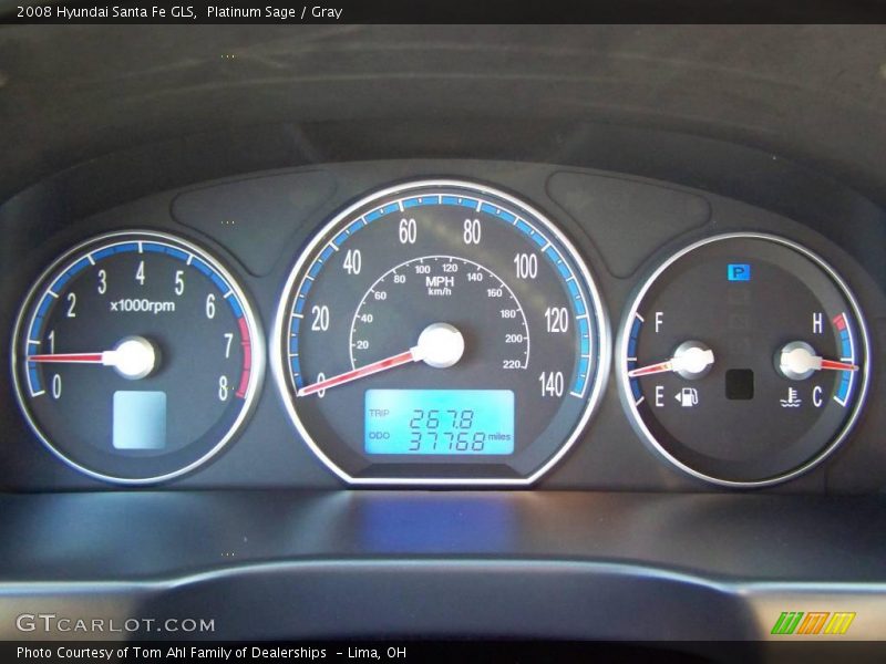 Platinum Sage / Gray 2008 Hyundai Santa Fe GLS