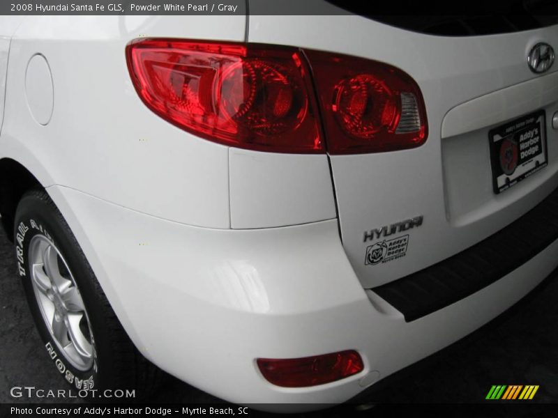Powder White Pearl / Gray 2008 Hyundai Santa Fe GLS