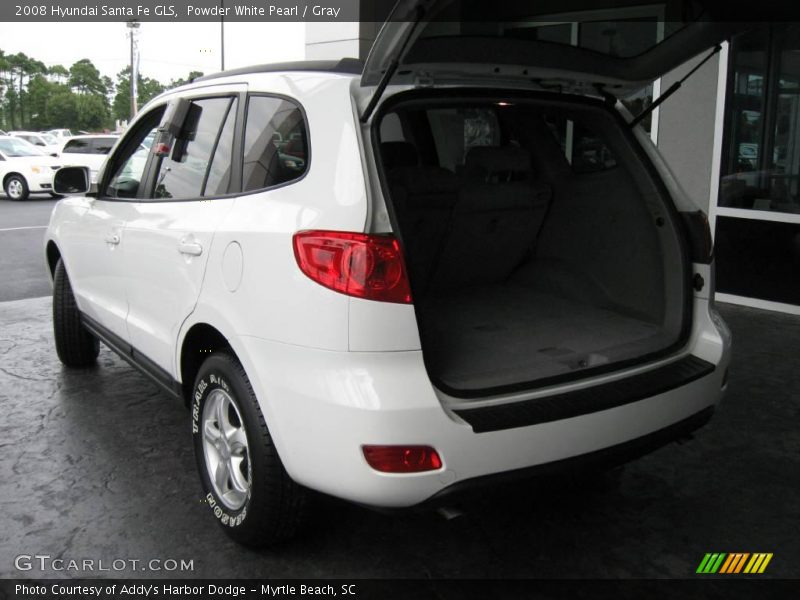Powder White Pearl / Gray 2008 Hyundai Santa Fe GLS