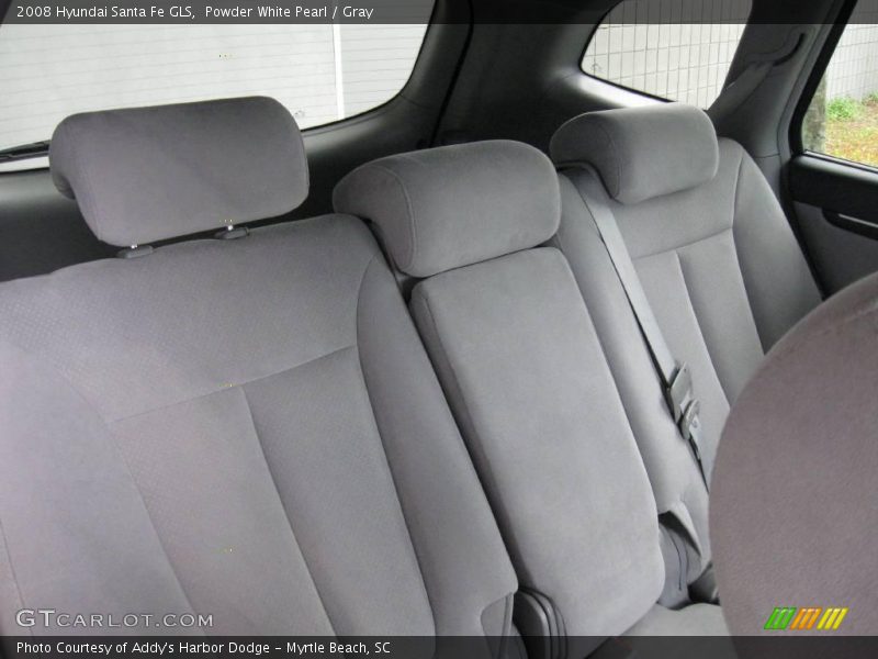 Powder White Pearl / Gray 2008 Hyundai Santa Fe GLS