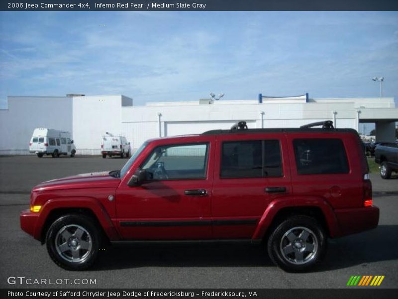 Inferno Red Pearl / Medium Slate Gray 2006 Jeep Commander 4x4