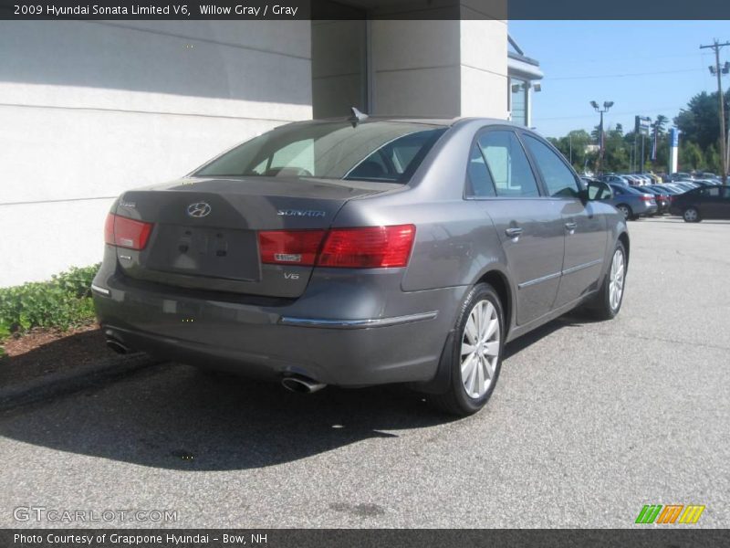 Willow Gray / Gray 2009 Hyundai Sonata Limited V6