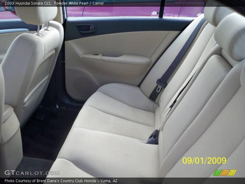 Powder White Pearl / Camel 2009 Hyundai Sonata GLS