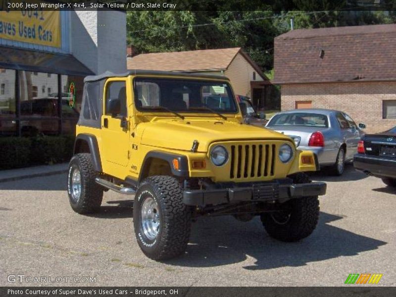 Solar Yellow / Dark Slate Gray 2006 Jeep Wrangler X 4x4