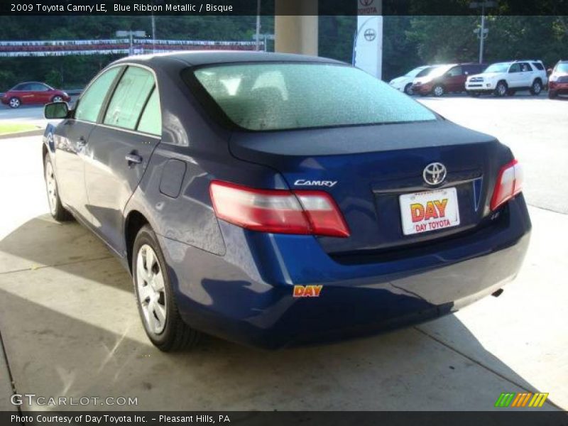 Blue Ribbon Metallic / Bisque 2009 Toyota Camry LE