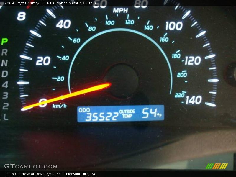 Blue Ribbon Metallic / Bisque 2009 Toyota Camry LE