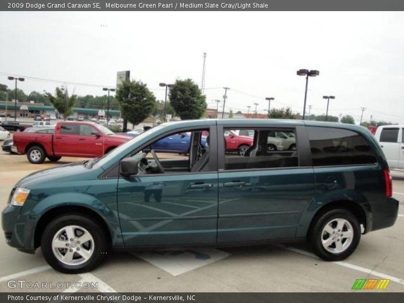Melbourne Green Pearl / Medium Slate Gray/Light Shale 2009 Dodge Grand Caravan SE