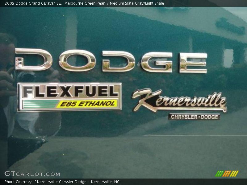 Melbourne Green Pearl / Medium Slate Gray/Light Shale 2009 Dodge Grand Caravan SE