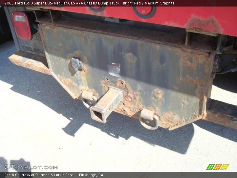 Bright Red / Medium Graphite 2003 Ford F550 Super Duty Regular Cab 4x4 Chassis Dump Truck