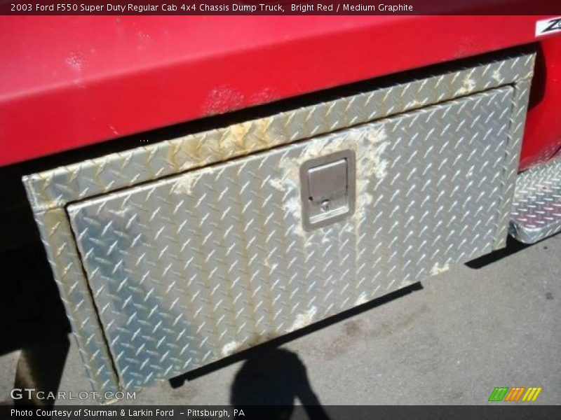 Bright Red / Medium Graphite 2003 Ford F550 Super Duty Regular Cab 4x4 Chassis Dump Truck