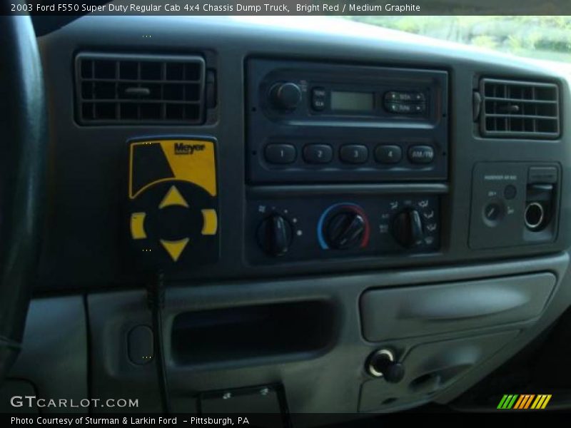 Bright Red / Medium Graphite 2003 Ford F550 Super Duty Regular Cab 4x4 Chassis Dump Truck