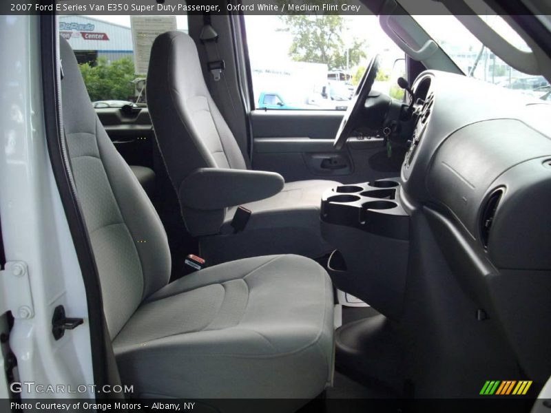Oxford White / Medium Flint Grey 2007 Ford E Series Van E350 Super Duty Passenger