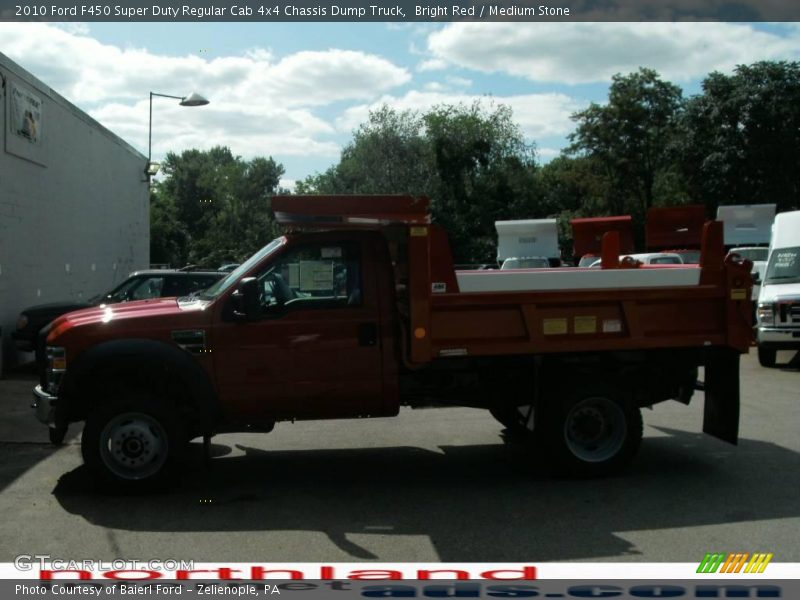 Bright Red / Medium Stone 2010 Ford F450 Super Duty Regular Cab 4x4 Chassis Dump Truck