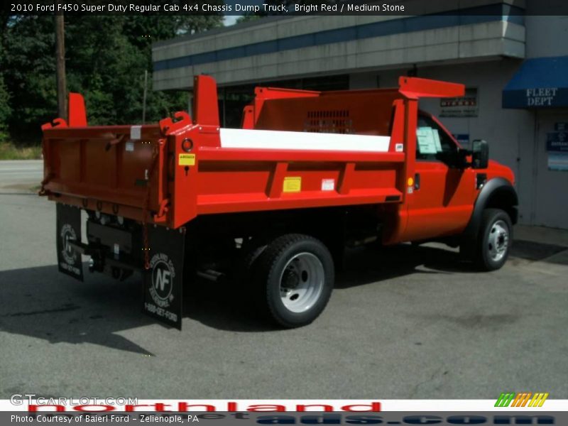 Bright Red / Medium Stone 2010 Ford F450 Super Duty Regular Cab 4x4 Chassis Dump Truck
