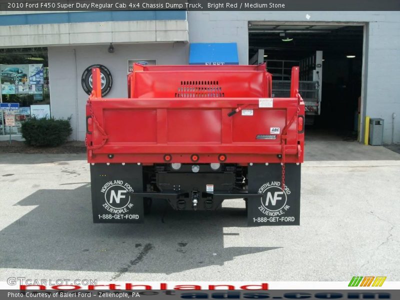 Bright Red / Medium Stone 2010 Ford F450 Super Duty Regular Cab 4x4 Chassis Dump Truck