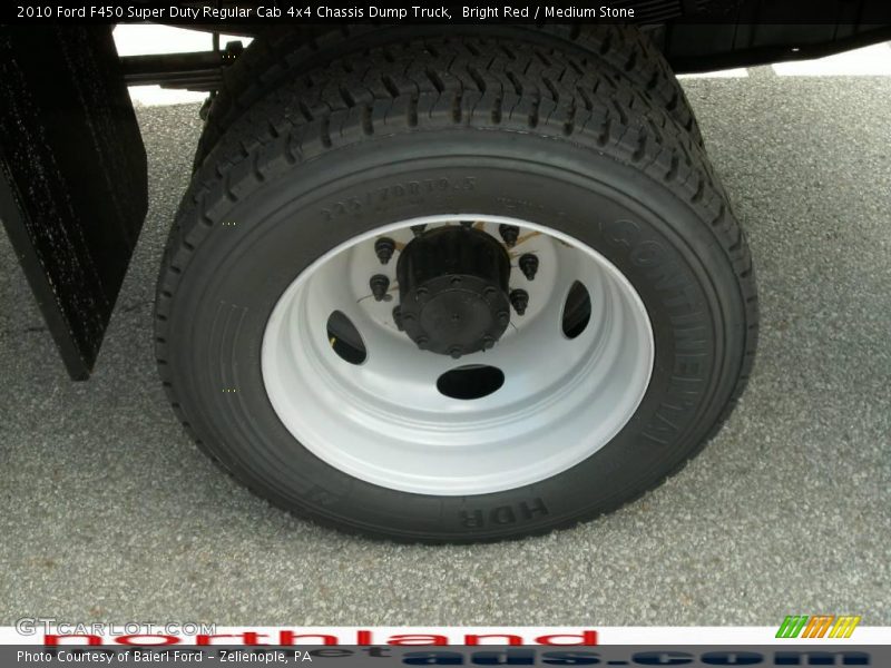 Bright Red / Medium Stone 2010 Ford F450 Super Duty Regular Cab 4x4 Chassis Dump Truck