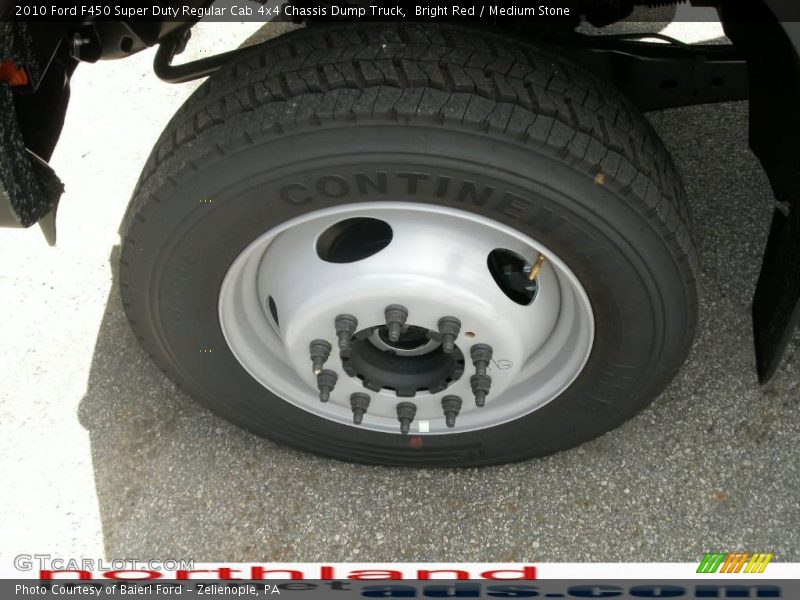 Bright Red / Medium Stone 2010 Ford F450 Super Duty Regular Cab 4x4 Chassis Dump Truck