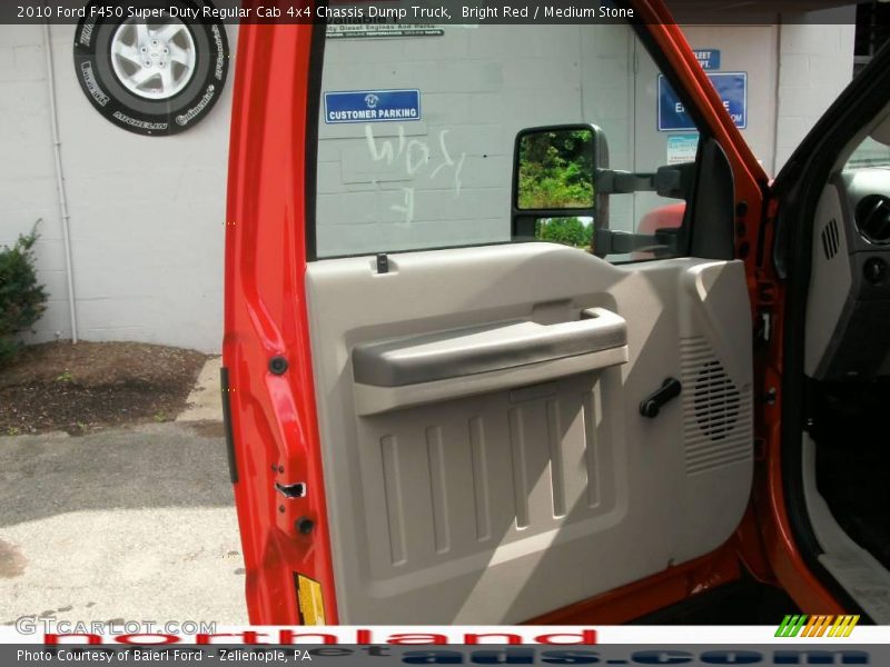 Bright Red / Medium Stone 2010 Ford F450 Super Duty Regular Cab 4x4 Chassis Dump Truck