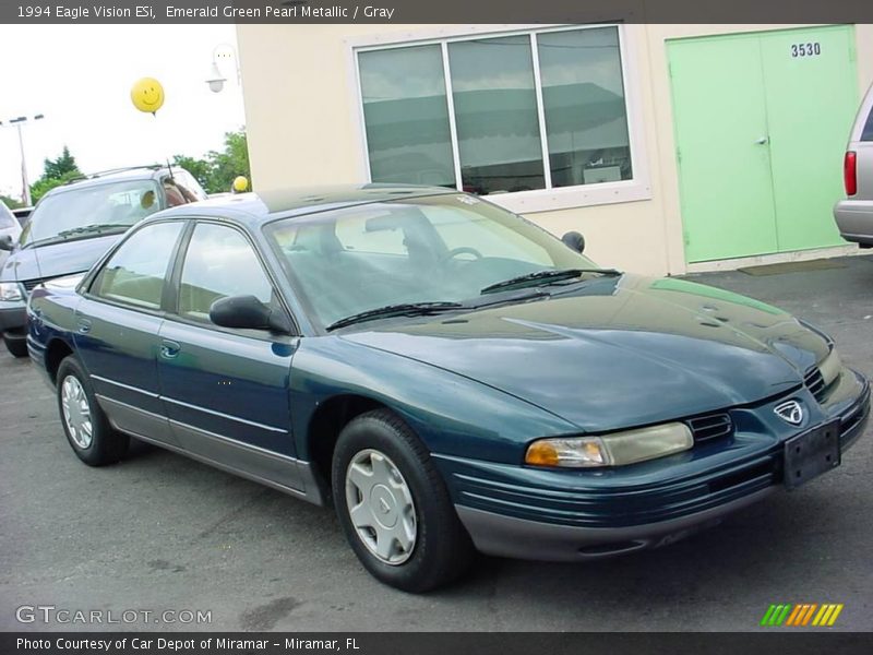 Emerald Green Pearl Metallic / Gray 1994 Eagle Vision ESi