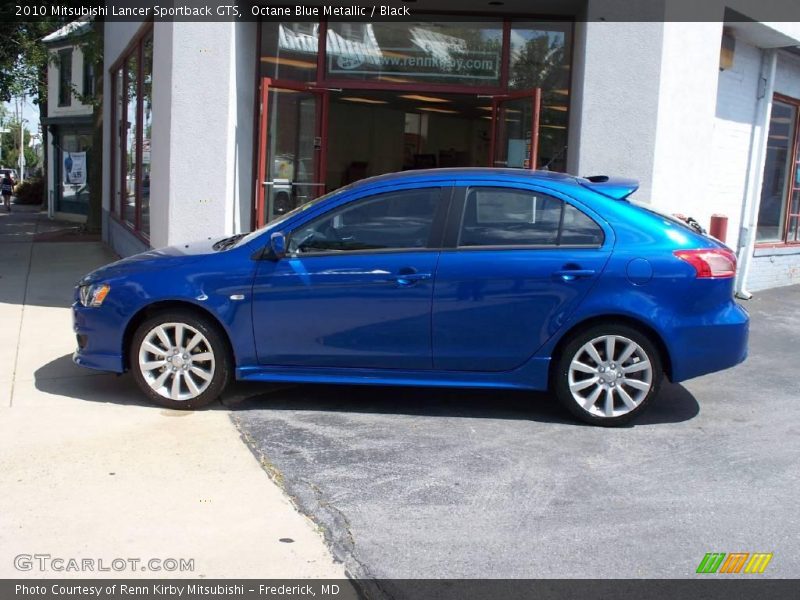 Octane Blue Metallic / Black 2010 Mitsubishi Lancer Sportback GTS
