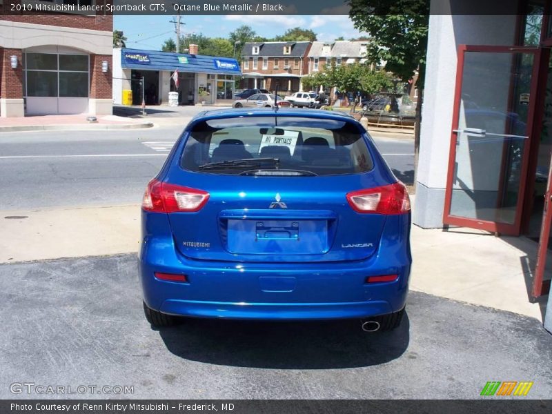Octane Blue Metallic / Black 2010 Mitsubishi Lancer Sportback GTS