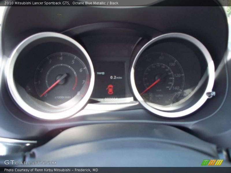 Octane Blue Metallic / Black 2010 Mitsubishi Lancer Sportback GTS