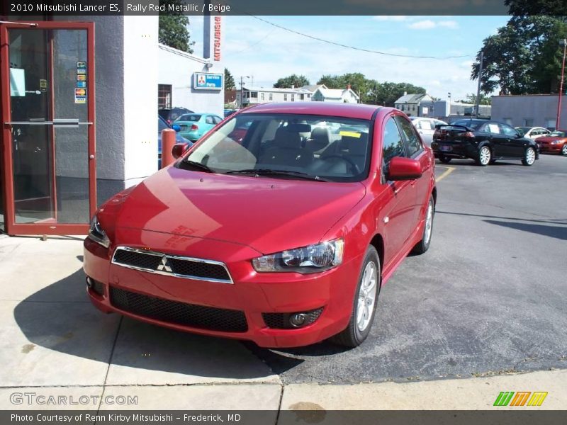 Rally Red Metallic / Beige 2010 Mitsubishi Lancer ES
