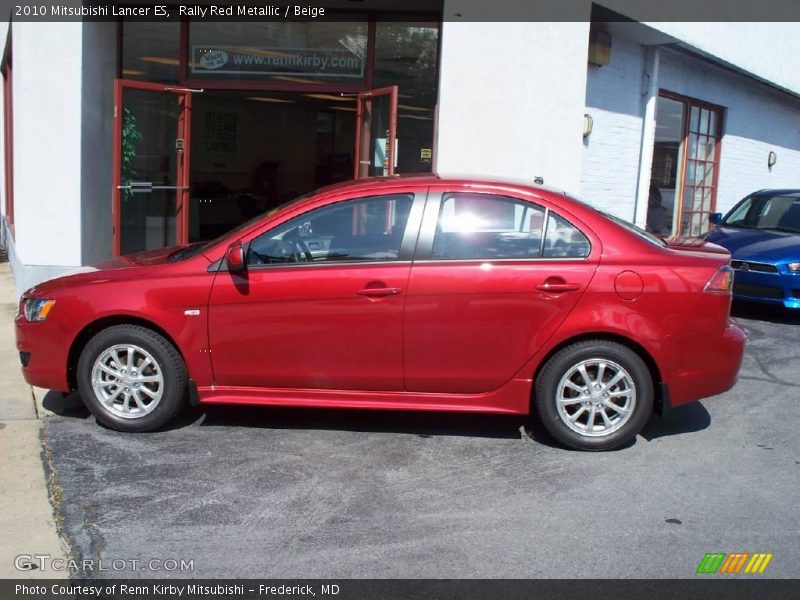 Rally Red Metallic / Beige 2010 Mitsubishi Lancer ES