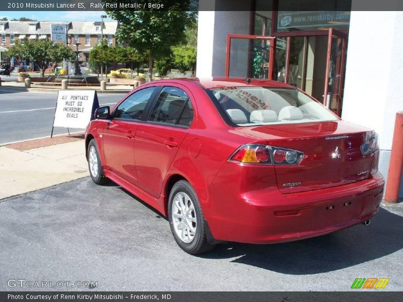 Rally Red Metallic / Beige 2010 Mitsubishi Lancer ES