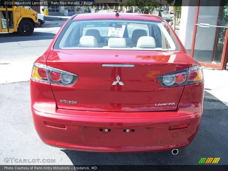 Rally Red Metallic / Beige 2010 Mitsubishi Lancer ES