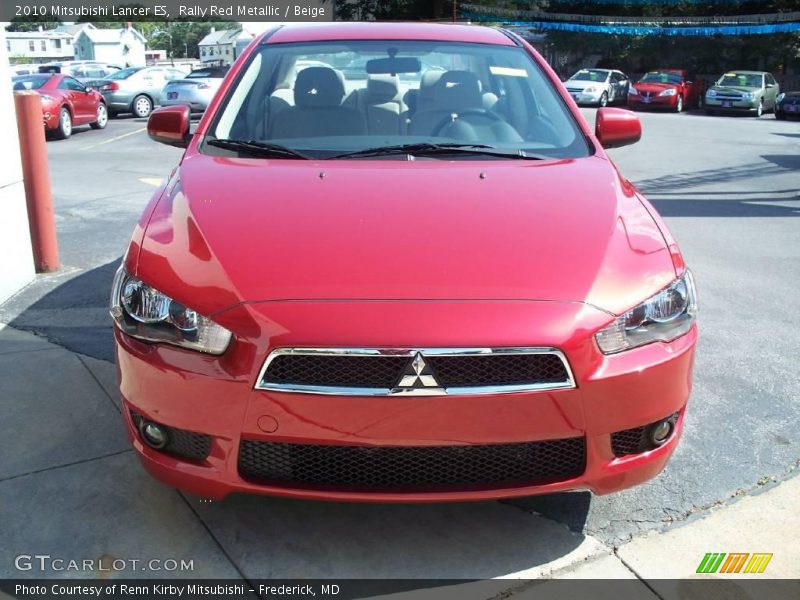 Rally Red Metallic / Beige 2010 Mitsubishi Lancer ES