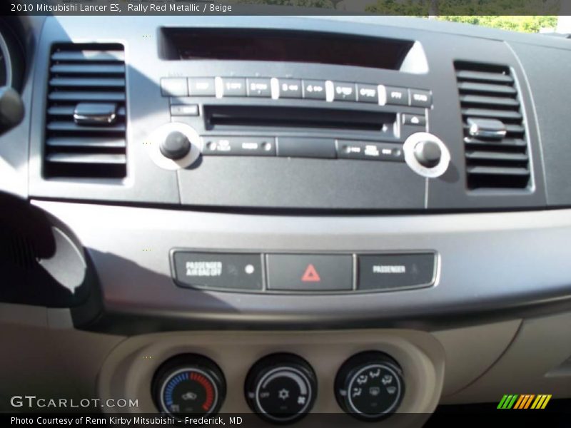 Rally Red Metallic / Beige 2010 Mitsubishi Lancer ES