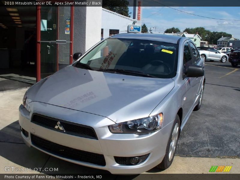 Apex Silver Metallic / Black 2010 Mitsubishi Lancer DE