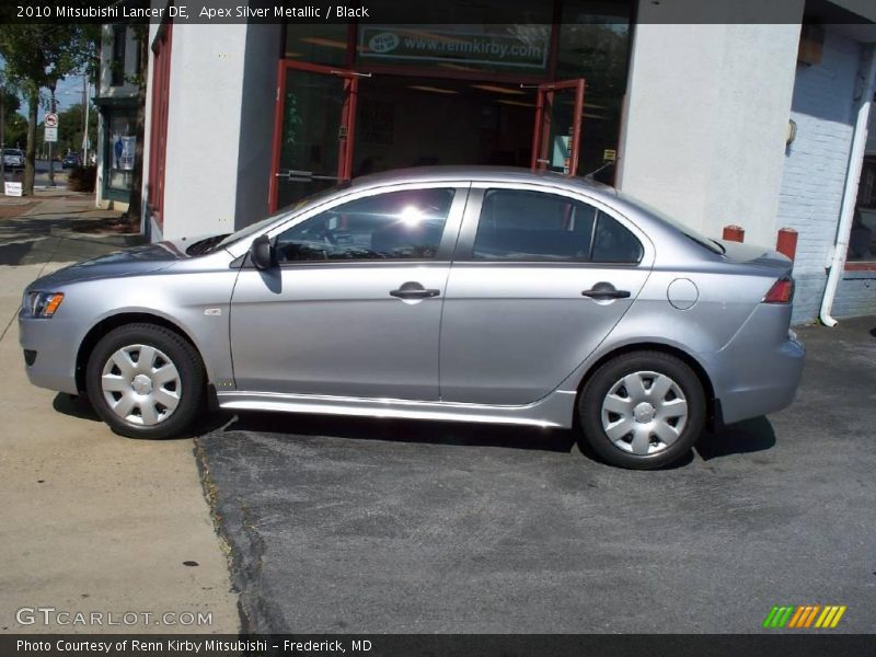 Apex Silver Metallic / Black 2010 Mitsubishi Lancer DE