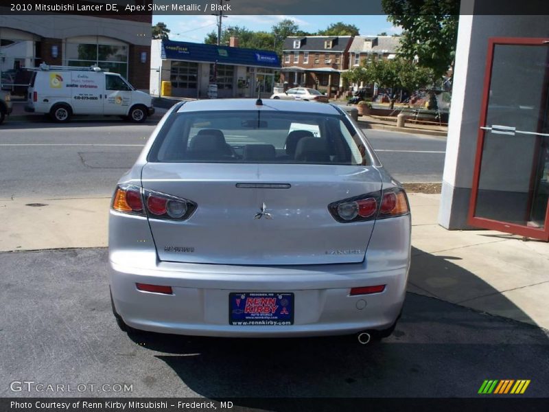 Apex Silver Metallic / Black 2010 Mitsubishi Lancer DE