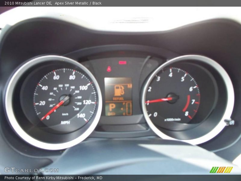 Apex Silver Metallic / Black 2010 Mitsubishi Lancer DE