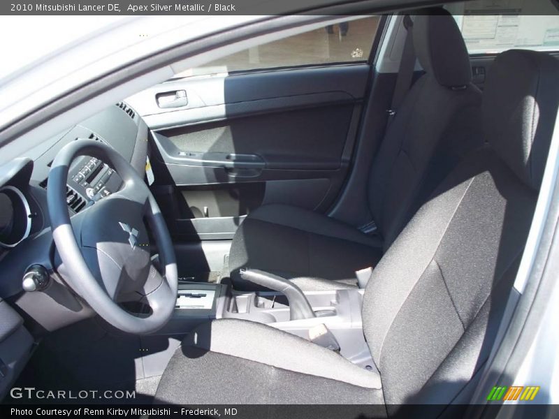 Apex Silver Metallic / Black 2010 Mitsubishi Lancer DE