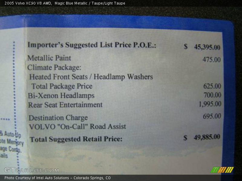 Magic Blue Metallic / Taupe/Light Taupe 2005 Volvo XC90 V8 AWD