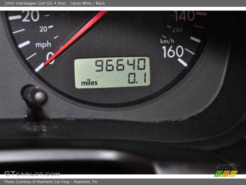 Candy White / Black 2000 Volkswagen Golf GLS 4 Door