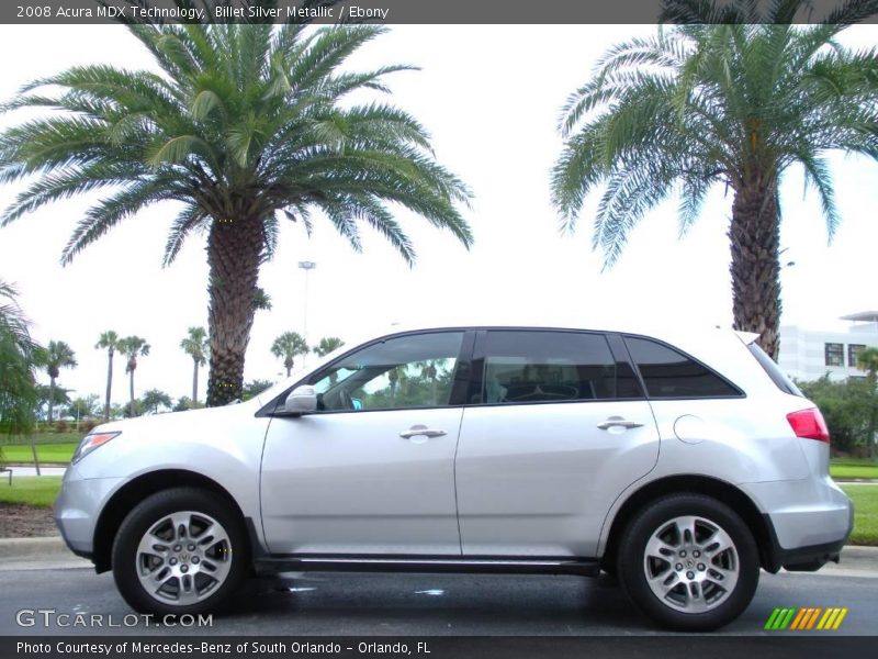 Billet Silver Metallic / Ebony 2008 Acura MDX Technology