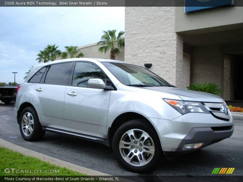 Billet Silver Metallic / Ebony 2008 Acura MDX Technology