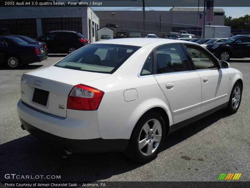 Polar White / Beige 2003 Audi A4 3.0 quattro Sedan