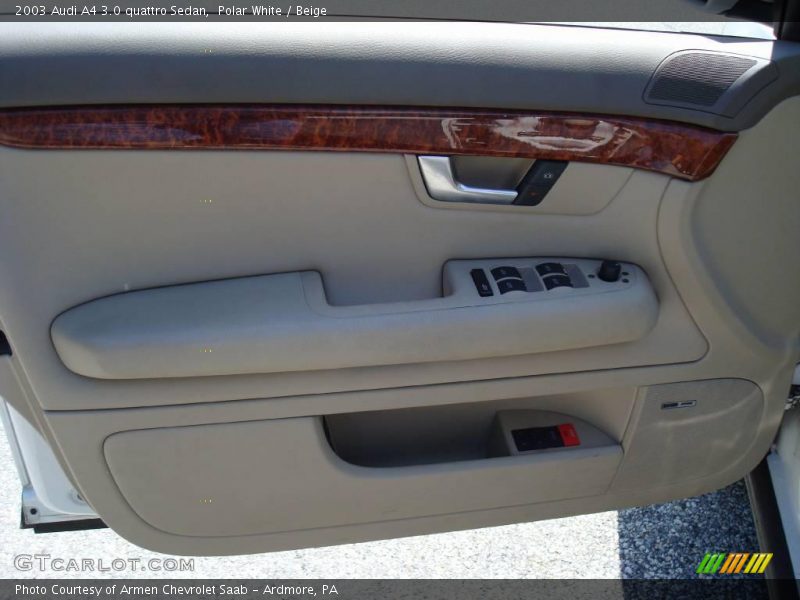 Polar White / Beige 2003 Audi A4 3.0 quattro Sedan